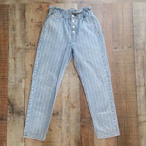 American Eagle Paperboy Striped High Waist Jeans 6